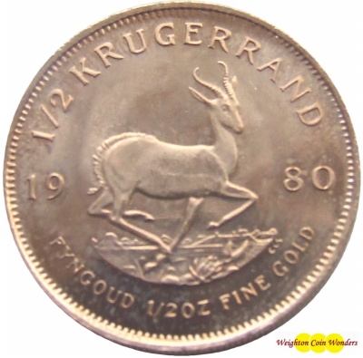 1980 Gold 1/2oz KRUGERRAND
